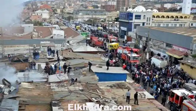 Photos;Incendie au marché communal du 8 mai 1945 à Ain Benian