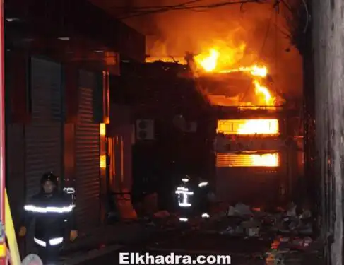 Dix locaux commerciaux ravagés par le feu au marché des frères Bettou à Constantine