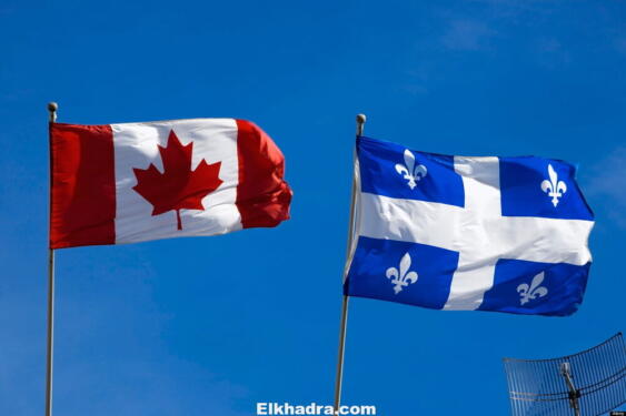 Quebec And Canada Flags