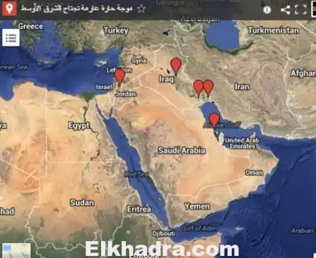موجة حارة عارمة تجتاح الشرق الأوسط وشمال افريقيا.. الحرارة قد تصل لـ 74° وهى أقرب لدرجة حرارة الفرن