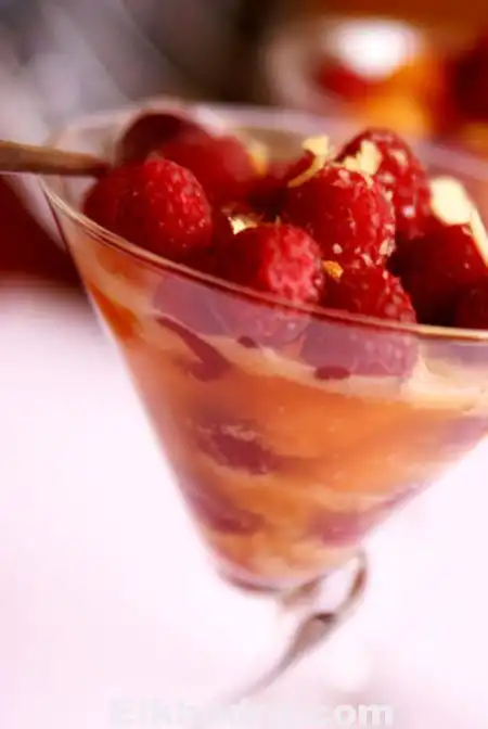 Salade de fruits façon cocktail melon framboise