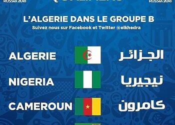 Russia 2018 - Groupe B: Algérie - Zambie - Cameroun - Nigeria 1