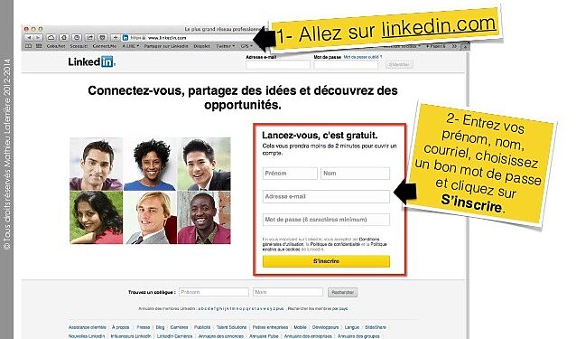 Comment s’inscrire sur Linkedin 1