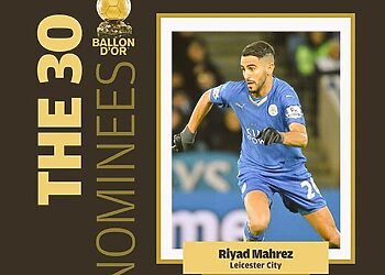 Riyad Mahrez qui devient le premier algérien nommé au Ballon d'or 14