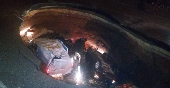 Affaissement de terrain à Ben Aknoun : 11 blessés dans la chute de cinq voitures dans l'immense fossé 1