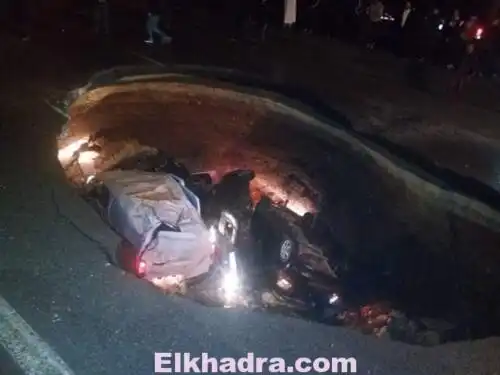 Affaissement de terrain à Ben Aknoun : 11 blessés dans la chute de cinq voitures dans l’immense fossé