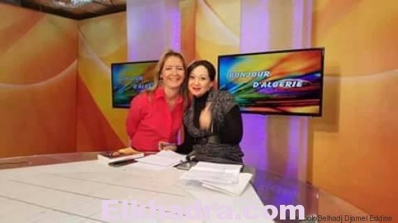 Mme Furion avec la présentatrice de l’émission Bonjour d’Algérie: Lilia Bekhaled