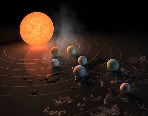 ناسا تكشف عن نظام كوكبي غريب يسمى ( TRAPPIST ) يتكون من 7 كواكب تشبه الارض 1
