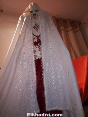 PHOTOS : Robe kabyle blanc argent avec burnous 4