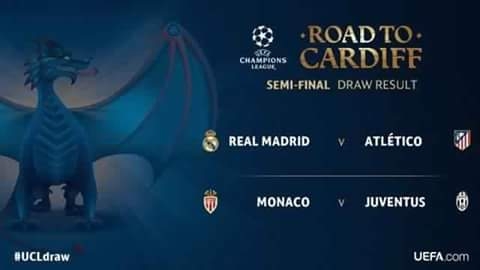 Ligue des Champions d'Europe (demi-finales): Résultats du tirage au sort 1