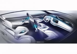 Skoda publie les premières images de l’intérieur du concept Vision E 5