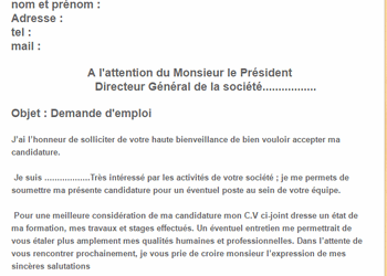 Le Meilleur modèle demande d'emploi à Télécharger Gratuitement 3