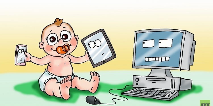 العلماء يؤكدون ضرر الأجهزة الإلكترونية على الأطفال 1