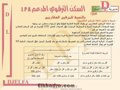 كيفيات تنفيذ برامج السكنات الترقوية المدعمة LPA 2018 6