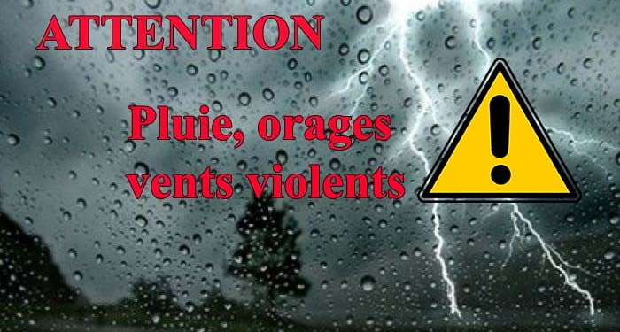 BMS Météo – Pluies orageuses sous rafales de vent sur 10 wilayas jusqu’à lundi 1