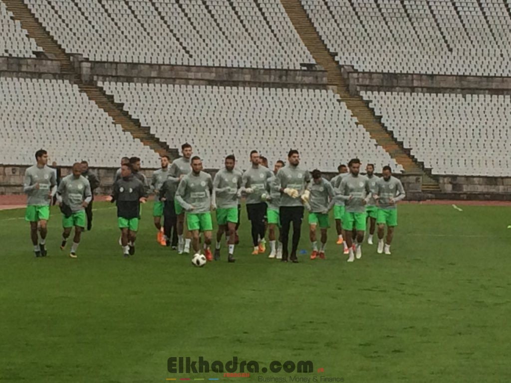 POR-ALG : Les verts s'entraînent au Stade Jamor de Lisbonne 4