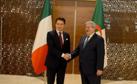 Ouyahia s’entretient avec le président du Conseil des ministres italien