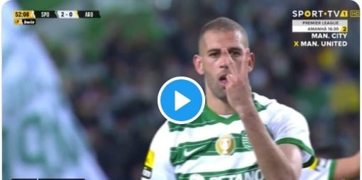 Le deuxième but d’Islam Slimani face à Arouca 1