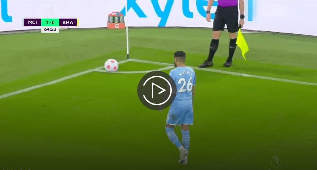 La passe décisive de Riyad Mahrez video