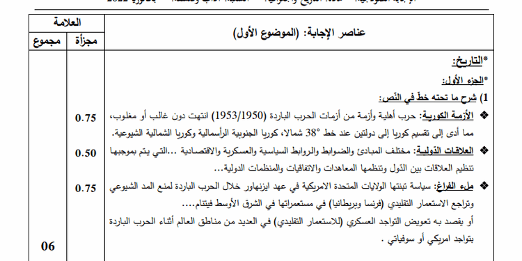 تصحيح موضوع اللغة الفرنسية بكالوريا 2022 شعبة آداب وفلسفة 1