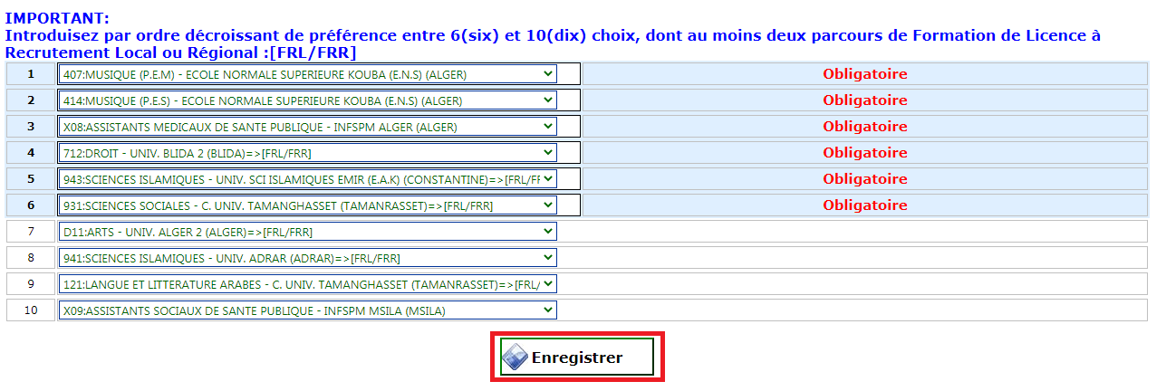 Préinscriptions - www.orientation.esi.dz 2022 9