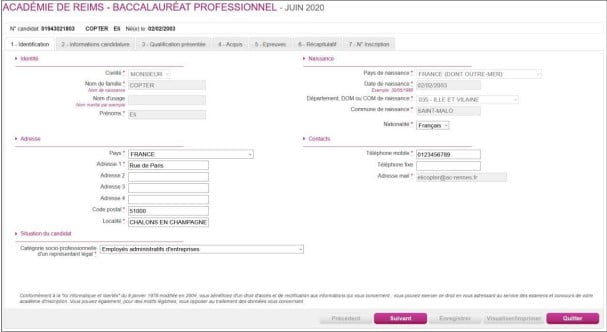 PRÉINSCRIPTION BAC SESSION JUIN 2023 exacyc.orion.education.fr/cyccandidat/portal/inscription 11