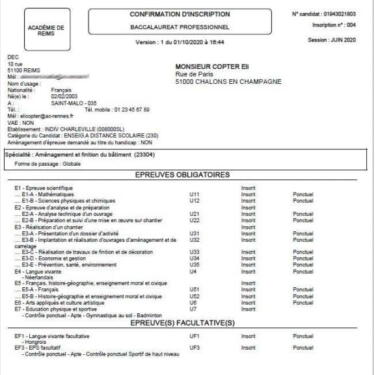 PRÉINSCRIPTION BAC SESSION JUIN 2023 exacyc.orion.education.fr/cyccandidat/portal/inscription 18