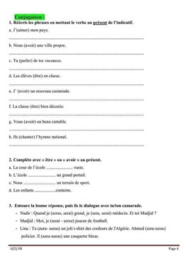 Les fiches de l'évaluation diagnostique 5AP 4