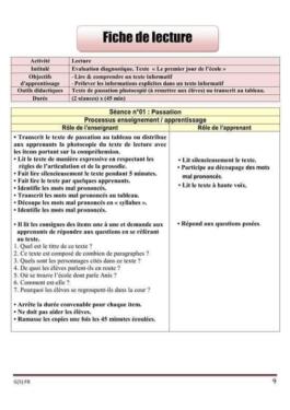 Les fiches de l'évaluation diagnostique 5AP 6