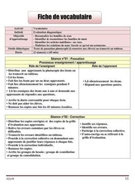 Les fiches de l'évaluation diagnostique 5AP 7