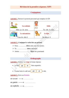 Révision de la séquence 1 projet 1. 4AP 2