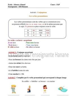 Les verbes pronominaux 5AP 1