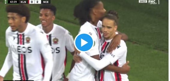 But de Billal Brahimi sur une passe décisive de Youcef Atal