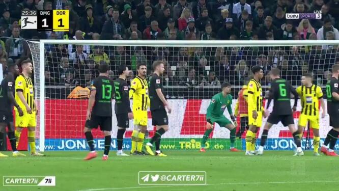Le but de Bensebaini face à Dortmund ! Quelle tête