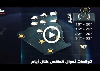 أحوال الطقس في الجزائر ليوم الاثنين 12 ديسمبر 2022 10