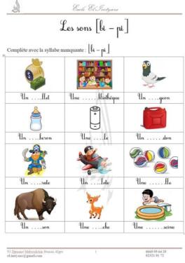 3AP. Des activités sur les phonèmes [f] [b] [p] 4