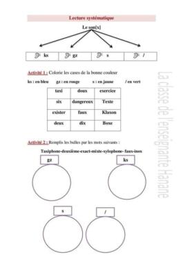 Lecture systématique le son [x] 1