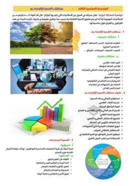 تحضير درس مشاكل التنمية وحلولها في الجزائر للسنة الرابعة متوسط 1