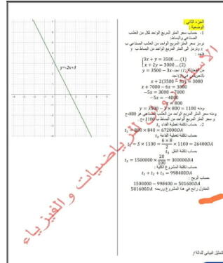 التصحيح النموذجي لموضوع اختبار الرياضيات لشهادة التعليم المتوسط 2023 3
