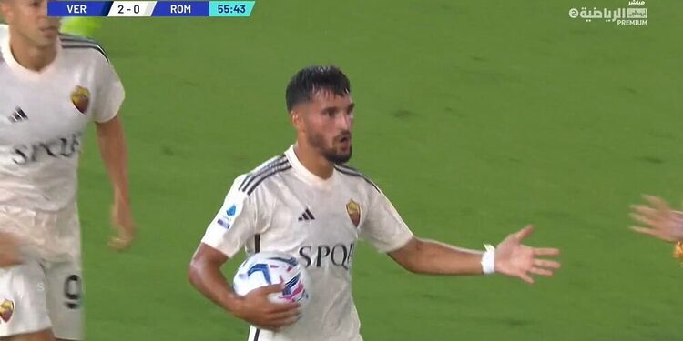 video:Houssem Aouar buteur pour l’AS Roma face à l’Hellas Vérone ! 1