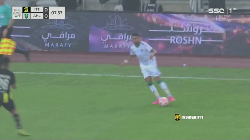 شاهد ابداع محرز اليوم تمريرة بالعقب ضد الاتحاد السعودي