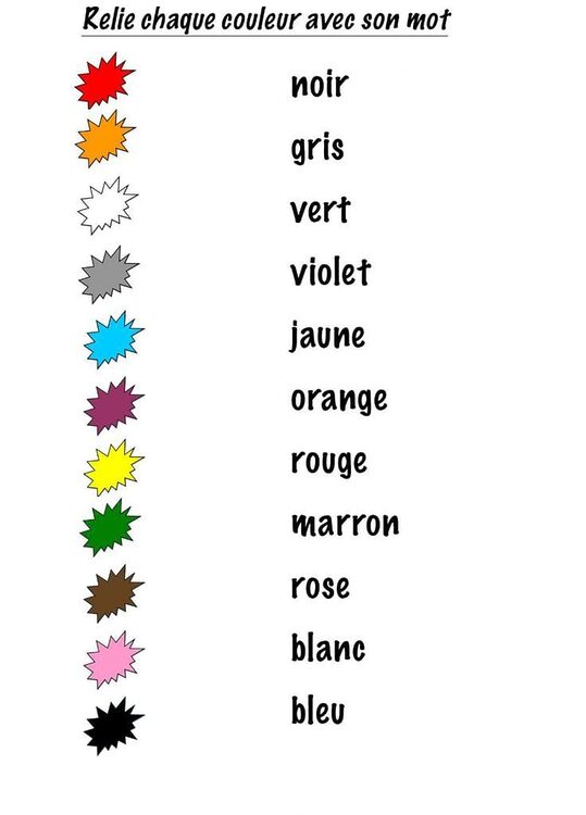 Des activités pour apprendre les couleurs 3AP 5