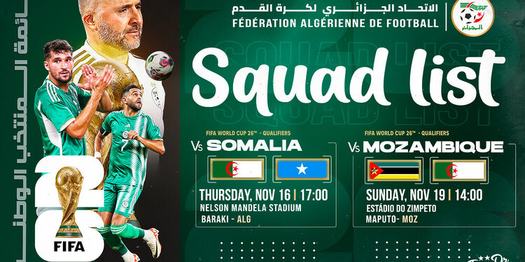 LA LISTE DE BELMADI POUR LES MATCHS DE LA SOMALIE ET DU MOZAMBIQUE 1