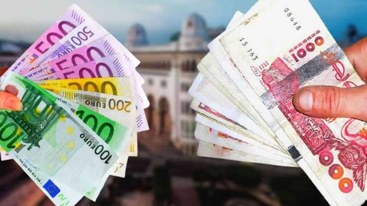 Le taux de change du dinar algérien (DZD) face aux devises (euro – dollar) s aujourd’hui 1