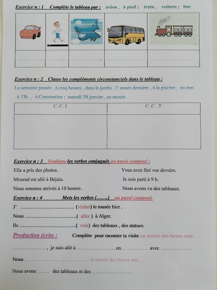 Des activités proposées (projet 2 séquence 1) 5AP 1