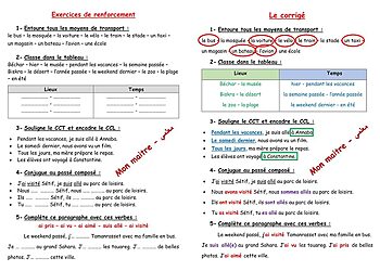 exercices de renforcement du 2ème trimestre 5AP - Français 6
