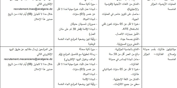 air algerie recrutement 2024 1