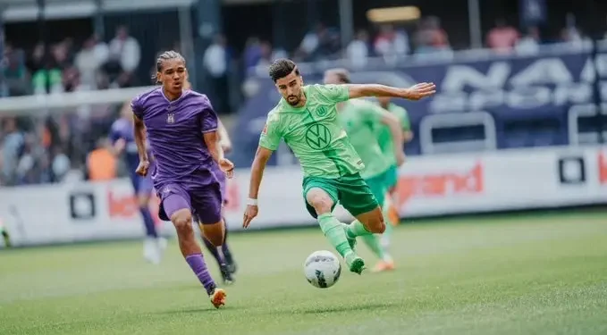VIDEO : premier but de Mohamed Amoura avec Wolfsburg 1