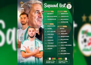 Le sélectionneur de l'équipe algérienne de football Vladimir Petkovic, a dévoilé jeudi une liste de 26 joueurs, en vue de la double confrontation face au Togo 15