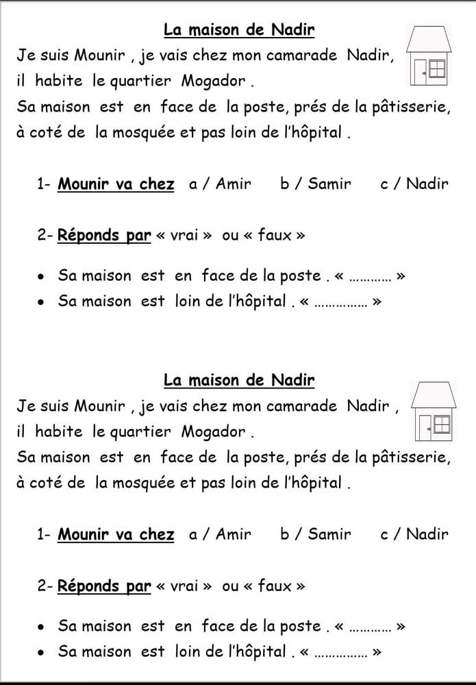 Compréhension de l’écrit 4 AP ( projet 1 ) 1